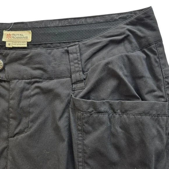 Royal Robbins Womens Black Nylon Outdoor Hiking Pants Size 8 - Picture 7 of 11